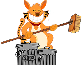 Tom the cat with a brush